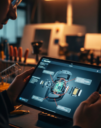 Especificaciones de producto con visualización 3D
